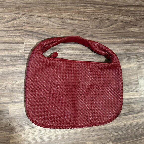 Amazon Gorgou Woven Tote Hobo Purse in Wine Red - Picture 5 of 7